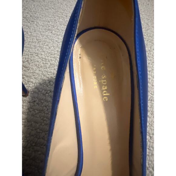 Kate Spade Billie Royal Blue Peep Toe heels Size 10 - Picture 3 of 10
